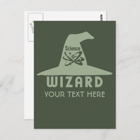Briefkaart voor de wizard Wetenschap (Voorkant / Achterkant)