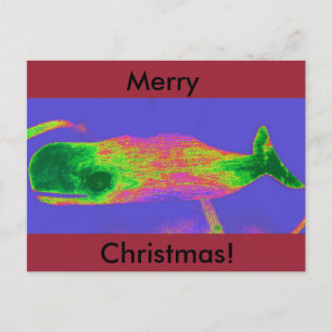 Briefkaart voor de zoete kerstwalvis