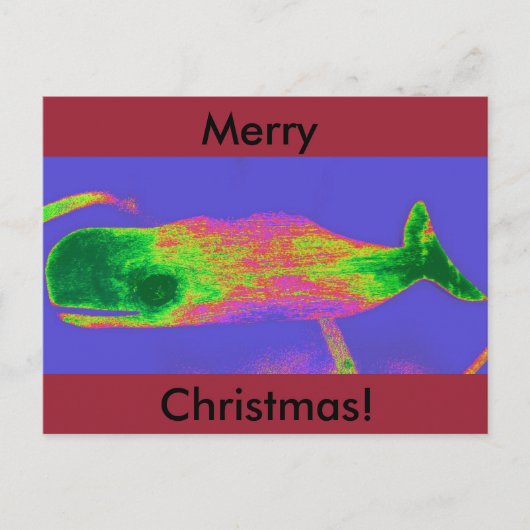 Briefkaart voor de zoete kerstwalvis (Voorkant)