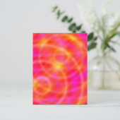 Briefkaart voor digitale ruimtekunst - roze / Oran (Staand voorkant)