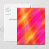 Briefkaart voor digitale ruimtekunst - Roze / Oran (Voorkant / Achterkant)