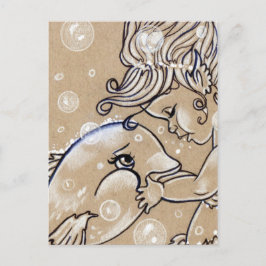 Briefkaart voor dolfijnvriendelijk dolfijn