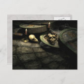 Briefkaart voor doodsdomein Gothic Art (Voorkant / Achterkant)