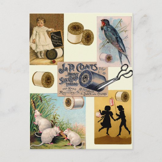 Briefkaart voor  draadnaaigoed (Voorkant)