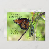 Briefkaart voor driepijler-/vlinderijnotering (Voorkant / Achterkant)