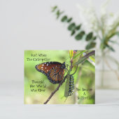 Briefkaart voor driepijler-/vlinderijnotering (Staand voorkant)