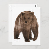 Briefkaart voor dubbele blootstelling aan bruin Be (Voorkant / Achterkant)