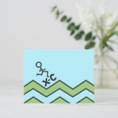 Briefkaart voor dwars-land XC-draaiende afbeelding (Staand voorkant)