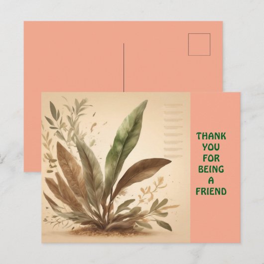 BRIEFKAART VOOR EEN VRIEND (Voorkant / Achterkant)