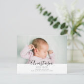briefkaart voor eenvoudige en zoete geboorteaankon (Staand voorkant)