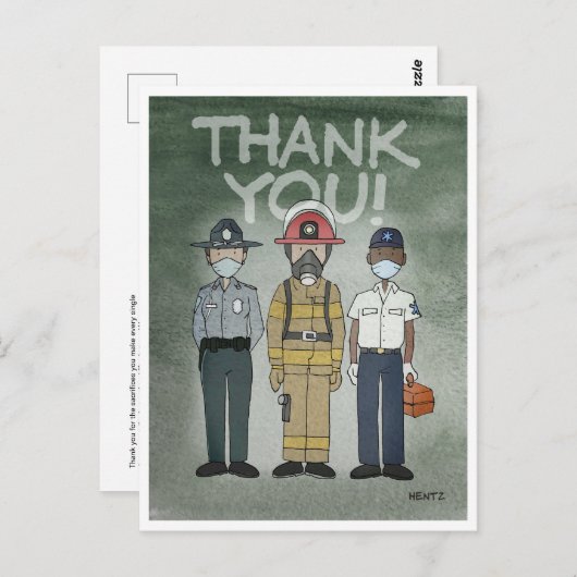 Briefkaart voor eerste reactie (Voorkant / Achterkant)