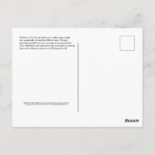 Briefkaart voor eerste reactie (Achterkant)