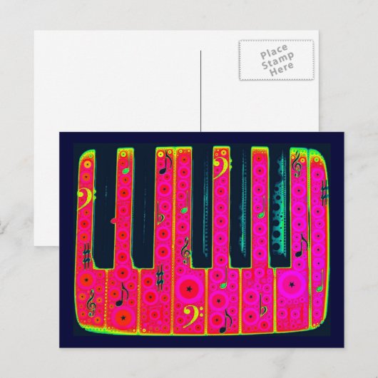 Briefkaart voor elektrische sleutels (Voorkant / Achterkant)