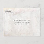 Briefkaart voor familiefotocollage-feestdag met ja (Achterkant)