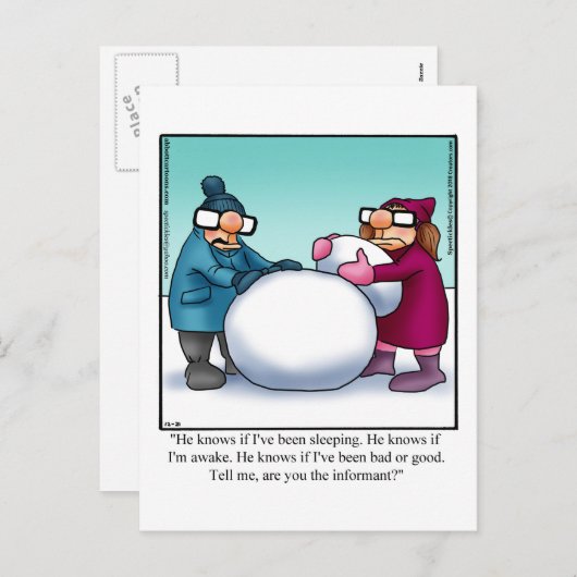 Briefkaart voor feestdag Humor (Voorkant / Achterkant)