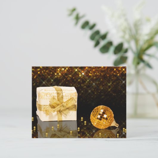 Briefkaart voor feestdagen met feestdagen met een  (Staand voorkant)