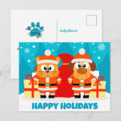 Briefkaart voor feestdagen met feestdagen voor gez (Voorkant / Achterkant)