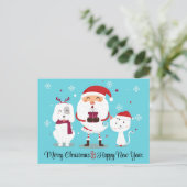 Briefkaart voor feestdagen met feestdagen voor gez (Staand voorkant)