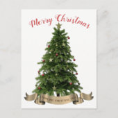 Briefkaart voor feestdagen met prettige kerstbomen (Voorkant)