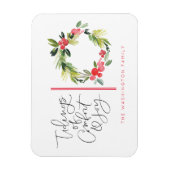 Briefkaart voor feestelijke feestdag met feestdage magneet (Verticaal)