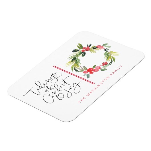 Briefkaart voor feestelijke feestdag met feestdage magneet (Linkerzijde)