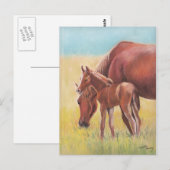 Briefkaart voor foal- en paardenpestkunst (Voorkant / Achterkant)