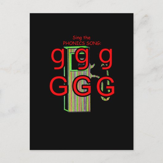 Briefkaart voor fonie en flashcard (Voorkant)