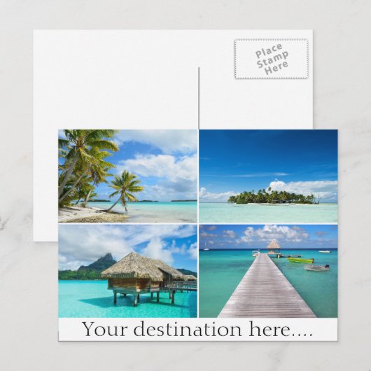  briefkaart voor fotocollage (Voorkant / Achterkant)