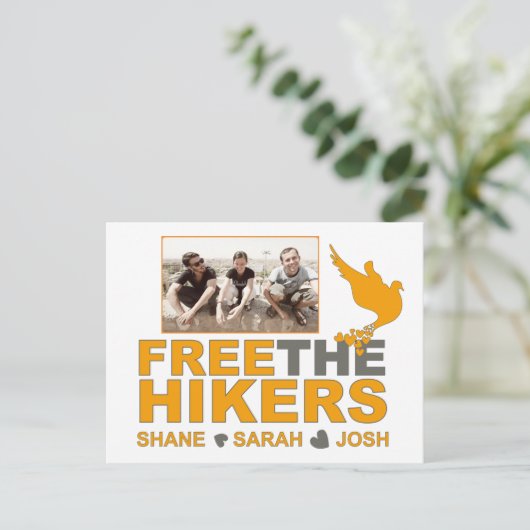 Briefkaart voor Freethehikers (Staand voorkant)