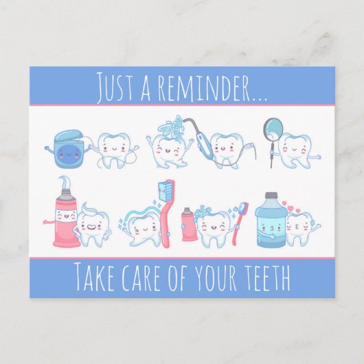 Briefkaart voor gebitsbenoemingen (Voorkant)