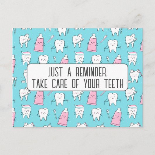 Briefkaart voor gebitsbenoemingen (Voorkant)