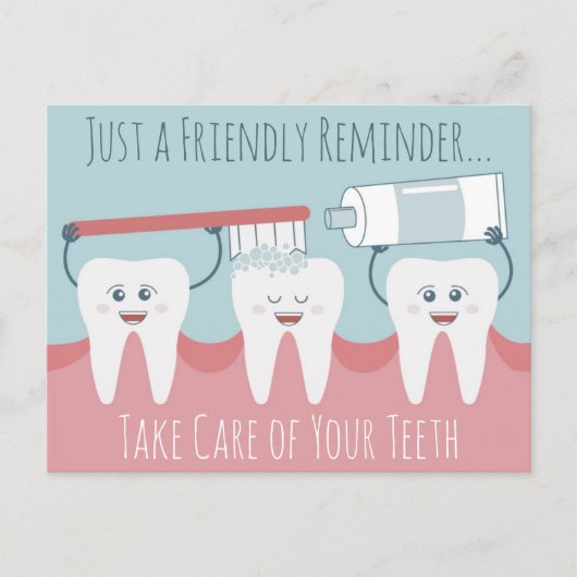 Briefkaart voor gebitsbenoemingen (Voorkant)