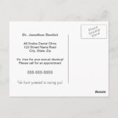 Briefkaart voor gebitsbenoemingen (Achterkant)