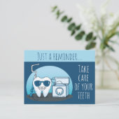 Briefkaart voor gebitsbenoemingen (Staand voorkant)