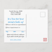 Briefkaart voor gebitsbenoemingen (Achterkant)