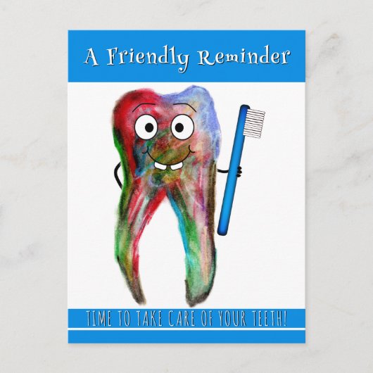 Briefkaart voor gebitsbenoemingen (Voorkant)