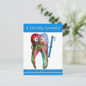 Briefkaart voor gebitsbenoemingen (Staand voorkant)