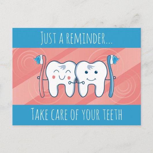 Briefkaart voor gebitsbenoemingen (Voorkant)