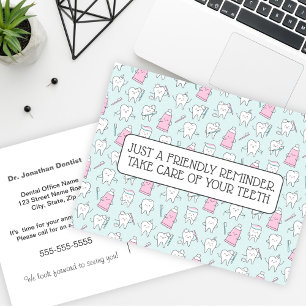 Briefkaart voor gebitsbenoemingen