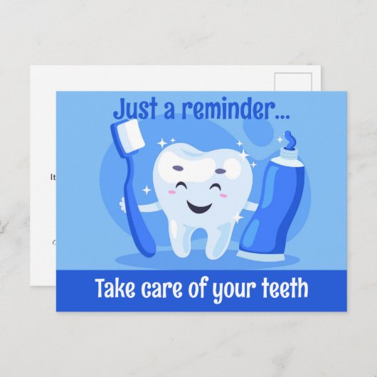 Briefkaart voor gebitsbenoemingen (Voorkant / Achterkant)