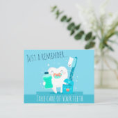 Briefkaart voor gebitsbenoemingen (Staand voorkant)