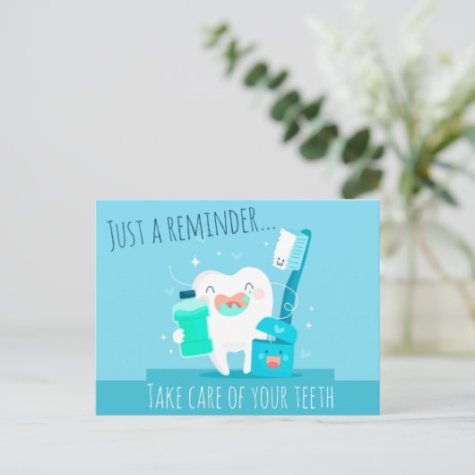 Briefkaart voor gebitsbenoemingen (Staand voorkant)