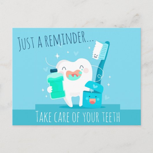 Briefkaart voor gebitsbenoemingen (Voorkant)