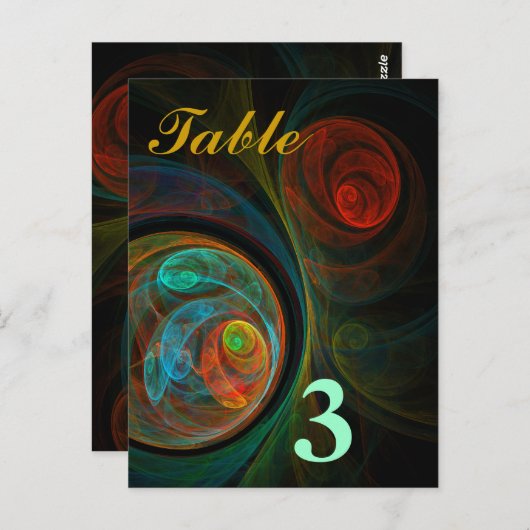 Briefkaart voor geboortenblauw tabelnummer (Voorkant / Achterkant)