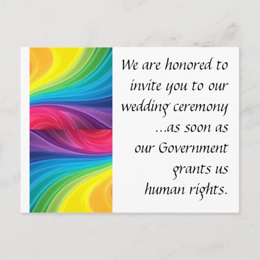 Briefkaart voor gelijkheid tussen huwelijken (Voorkant)