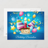 briefkaart voor gelukkige verjaardag (Voorkant / Achterkant)