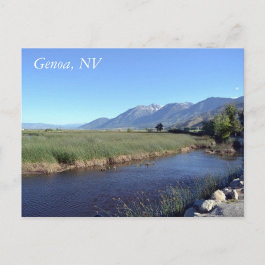 Briefkaart voor Genua, Nevada (Voorkant)