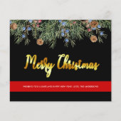 Briefkaart voor gevechtsvliegtuigen met kerstrode  (Voorkant)