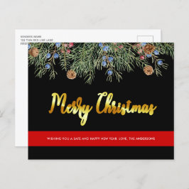 Briefkaart voor gevechtsvliegtuigen met kerstrode 