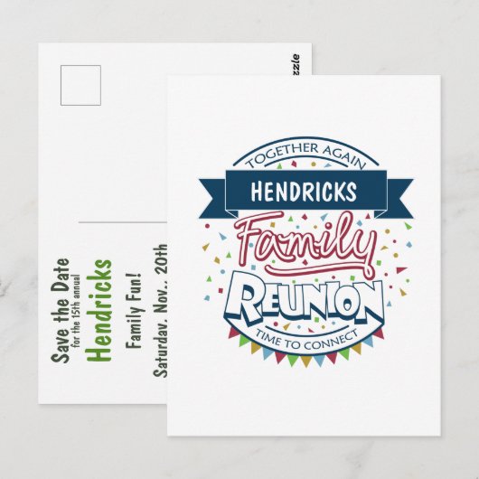 Briefkaart voor gezinshereniging (Voorkant / Achterkant)